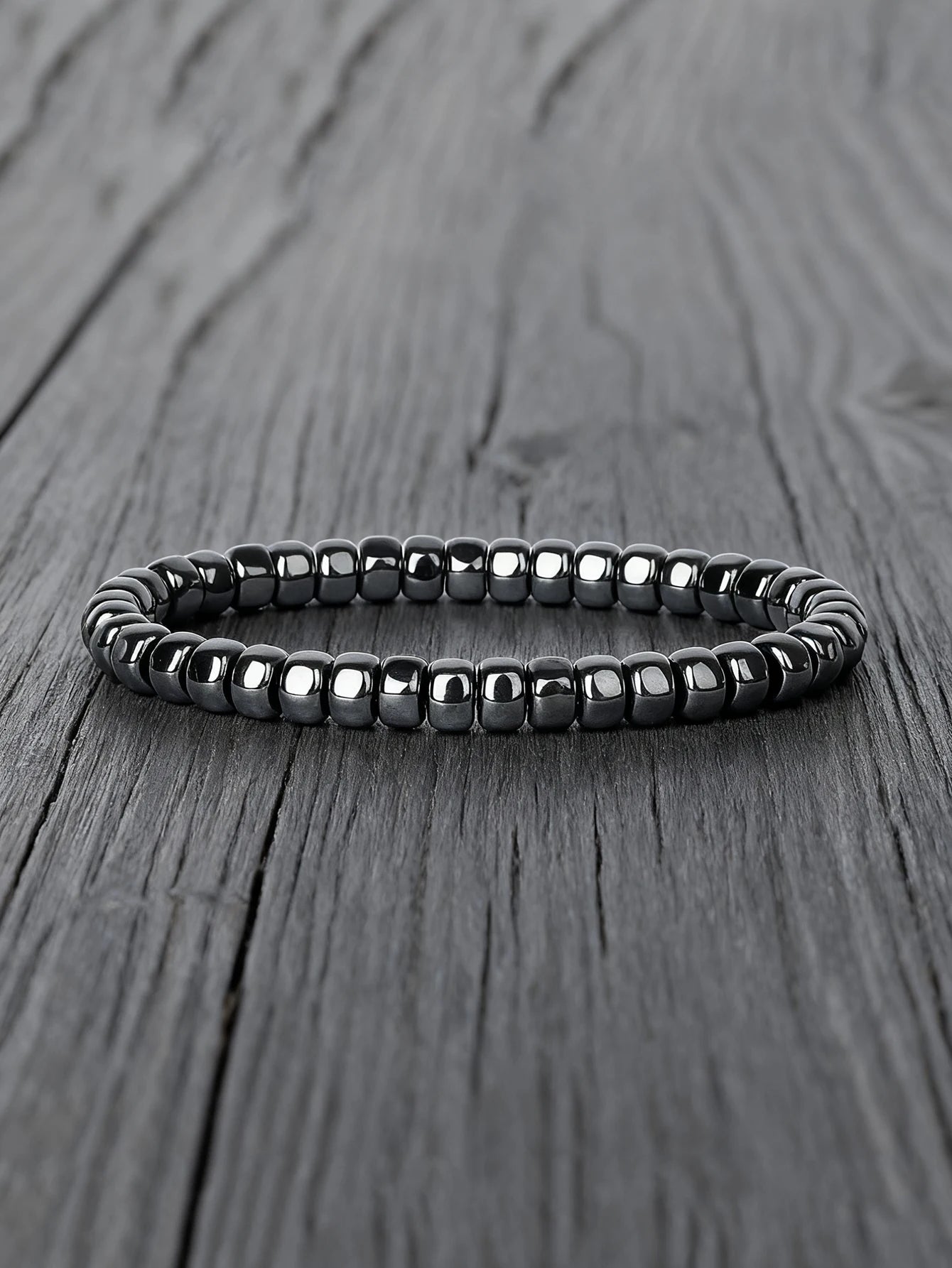 Men's Bracelet Natural Stone Hematite Arrow Bead Beaded Bracelet for Vigour Protection Strength Confidence & Grounding Jewelry