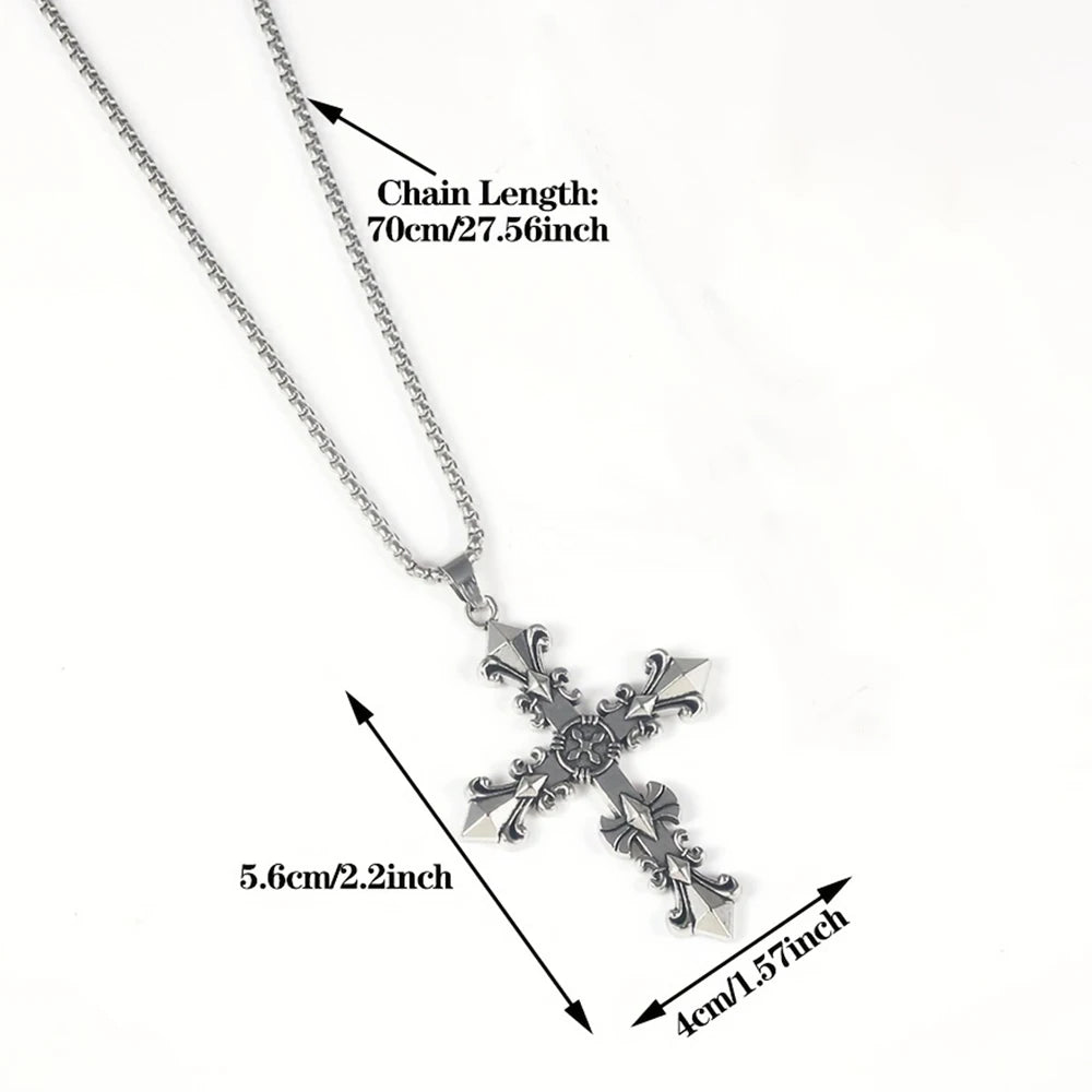Cross Stainless Steel Pendant Necklace