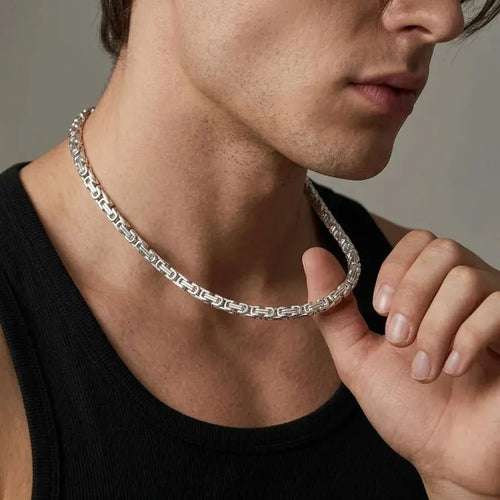 Byzantine Link Chain Necklace — Stainless Steel, 5mm