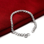 fashion Silver Bracelets necklace Jewelry sets for women men charm 4MM box chain Fashion Party Gifts wedding