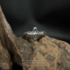 Retro Rib Cross Ring For Men Silver Color Punk Gothic Adjustable Ring Handmade Jewelry Rock Hiphop Biker Accessories Man Gift