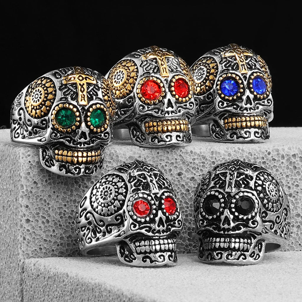 Cyberpunk Skull Ring — Stainless Steel