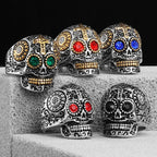 Cyberpunk Skull Ring — Stainless Steel