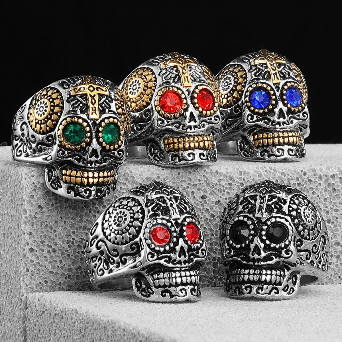 Cyberpunk Skull Ring — Stainless Steel