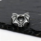 Gothic Winged Bat Ring — Stainless Steel