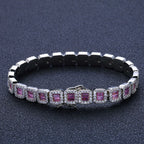 Gold Baguette Tennis Bracelet 8MM Iced Out