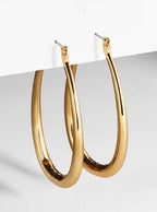Chunky Smooth Round Hoop Earrings 20mm — Stainless Steel