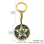Star Key Steel Pendant Witchcraft Gothic Dark