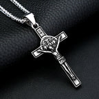 Vintage Jesus Cross Pendant — 316L Stainless Steel