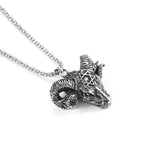 Satan Goat Head Pentagram Amulet Pendant Necklace