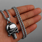 Neo-Gothic Skull Pendant Necklace — Stainless Steel