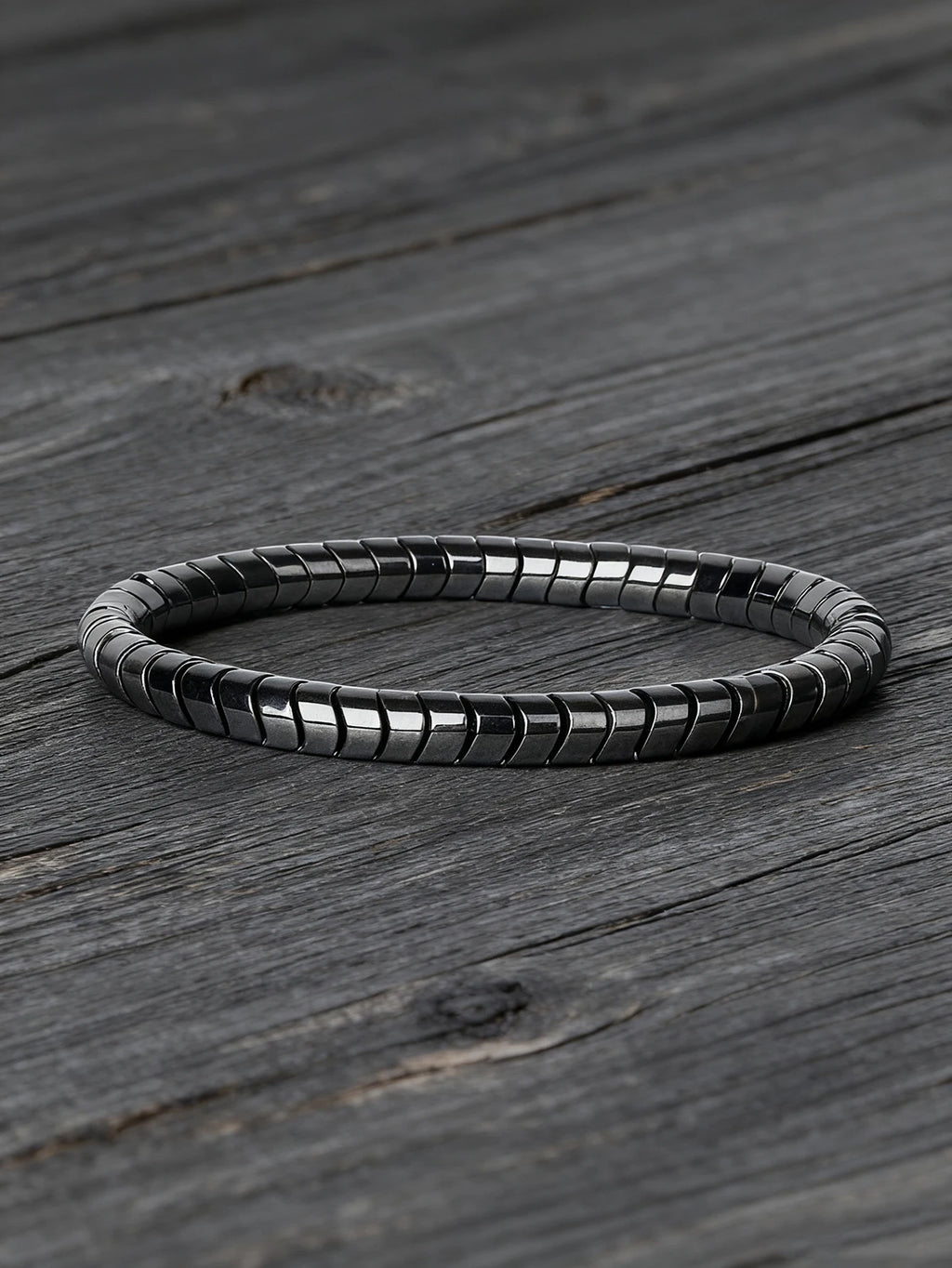Men's Bracelet Natural Stone Hematite Arrow Bead Beaded Bracelet for Vigour Protection Strength Confidence & Grounding Jewelry