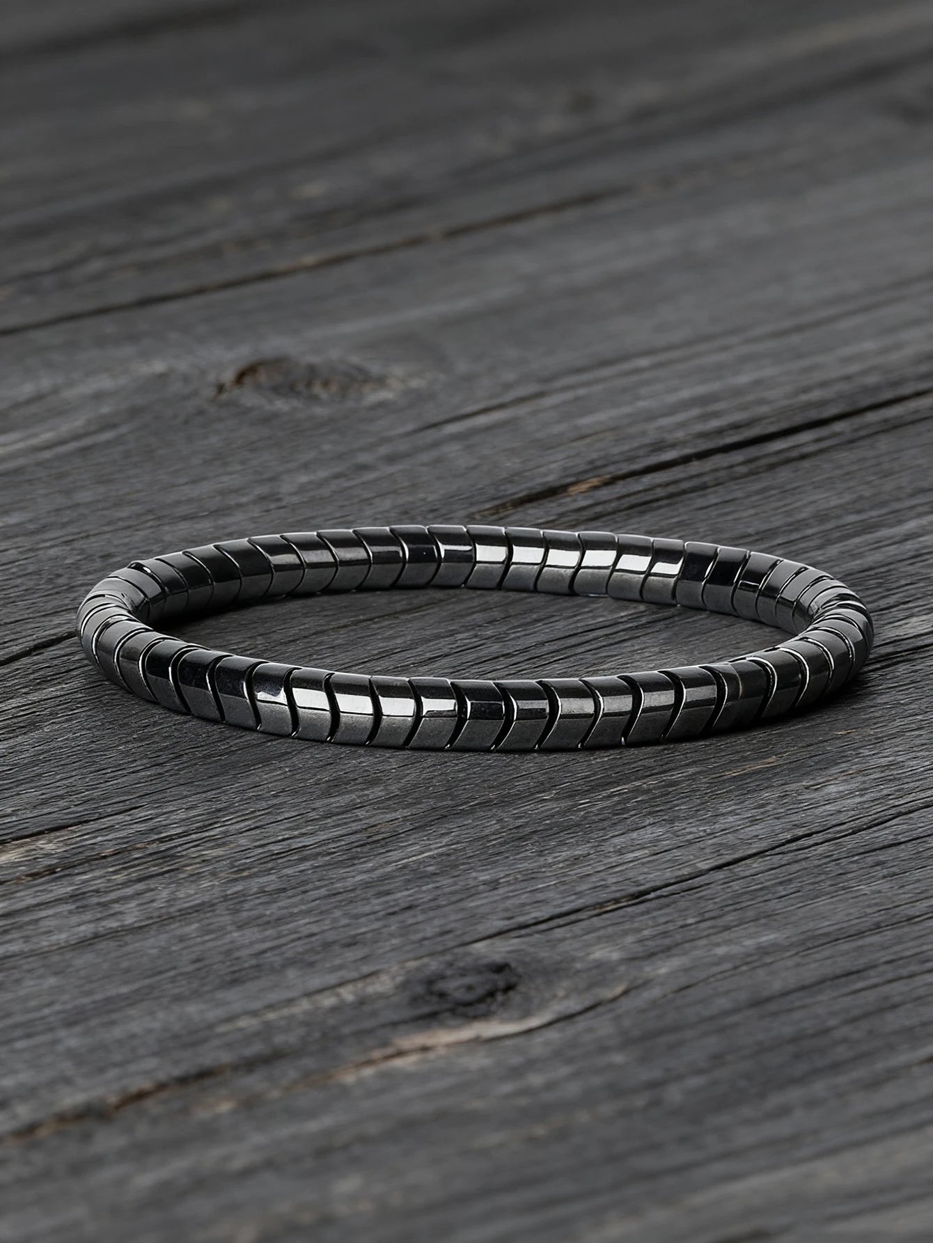 Men's Bracelet Natural Stone Hematite Arrow Bead Beaded Bracelet for Vigour Protection Strength Confidence & Grounding Jewelry