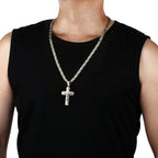 Jesus Crucifix Cross Pendant Necklace — Stainless Steel