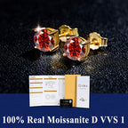 Moissanite Studs Earrings Pass Diamond tester Pen For Men Women 18K Platinum Plated Bride Wedding Gemstone 925 Silver Earrings