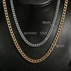 Width 6/8mm 316L Stainless Steel Men's Goth Y2K Cuban Style Fashion Bracelet America N Retro Steampunk Accessories