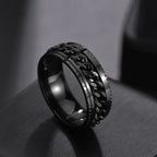Rotatable Chain Spinner Ring — Two-Tone