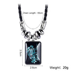 2024 Personalized Pendant Necklace Galaxy Constellation Design 12 Zodiac Sign Horoscope Astrology Necklace For Women Men Resin J
