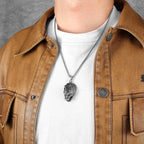 Wolf Head Pendant Necklace Stainless Steel