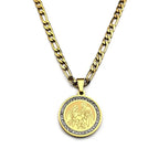 Iced Out Jesus Cross Gold Pendant Necklace