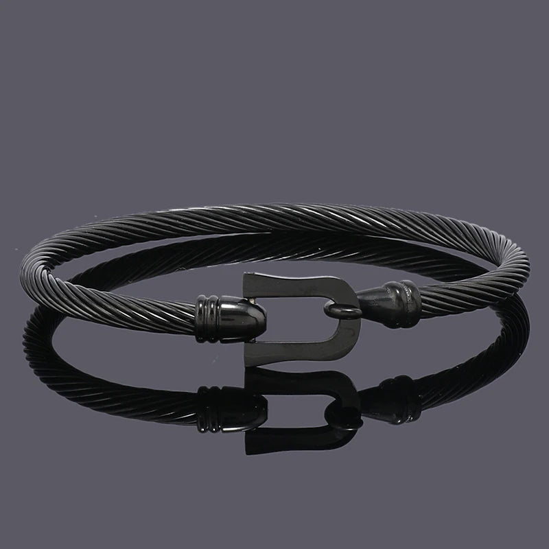 Rope Chain Bracelet — Stainless Steel, Black, Gold or Silver