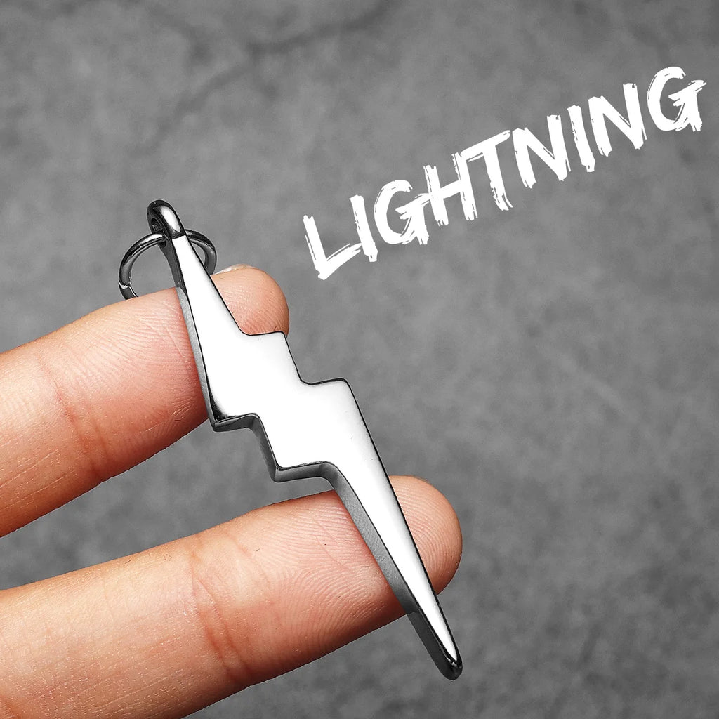 Lightning Minimal Pendant — Stainless Steel