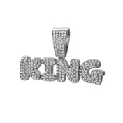 Iced Out Stainless Steel Pendant — Letter Cuban Chain