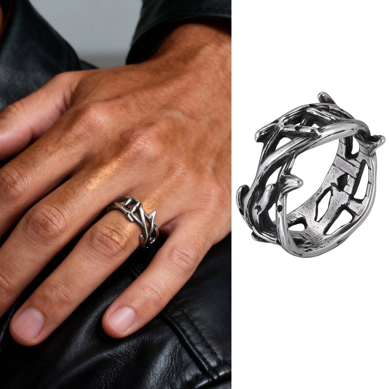 Viking Rune Signet Ring — Black
