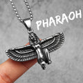 Eagle Wings Pharaoh Pendant Necklace Stainless Steel