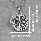 Stainless Steel Viking Pirate Odin Runes Men Necklaces Pendants Chain Punk for Boyfriend Male Jewelry Creativity Gift Wholesale