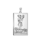 Dawapara Pentacles Tarot Card Pendant for Necklace Stainless Steel Golden Black Jewelry Accessories Charms Pendants
