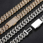 Iced Out Cuban Chain Necklace Stainless Steel 20MM