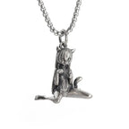 Gothic Succubus Pendant Necklace — Silver