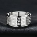Prajnaparamita Heart Sutra Rotatable Double Layer Ring