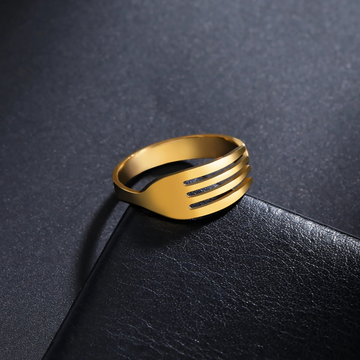 Skyrim Men's Open Fork Ring Stainless Steel Women's Adjustable Ring Fashion Punk Party Jewelry Friend Gift Wholesale