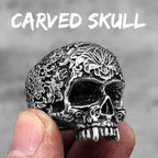 Vintage Punk Gothic All Skull Head Series Stainless Steel Womens Mens Rings Unique for Biker Jewelry Creativity Gift
