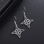 Witchcraft Witch Knot Necklace Irish Trinity Knot Triple Spiral Pendant Stainless Steel Ankh Cross Pentagram Amulet Jewelry