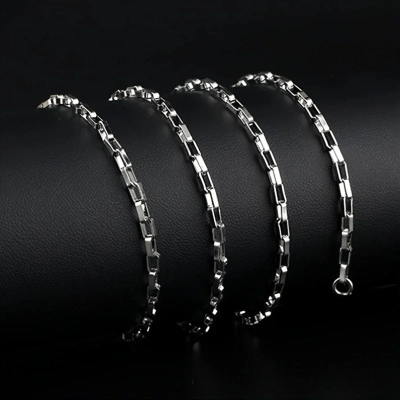 8Pieces Men Stainless Steel Necklace Set Stylish & Durable Accessories for Casual Wear ldeal Gift for Trendsetters