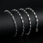 8Pieces Men Stainless Steel Necklace Set Stylish & Durable Accessories for Casual Wear ldeal Gift for Trendsetters