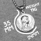 Virgin Mary Pendant Necklace — Stainless Steel