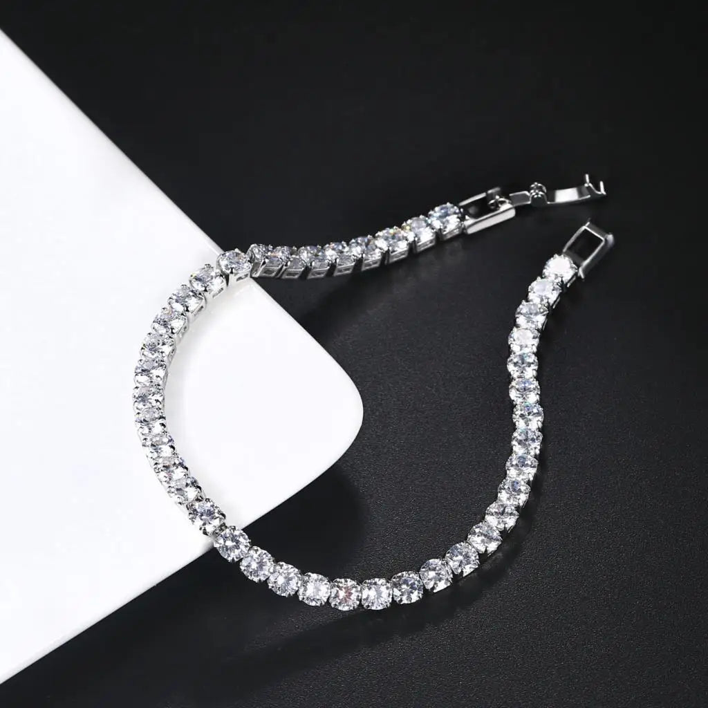 Iced Out Tennis Bracelet Stainless Steel 3/4/5MM