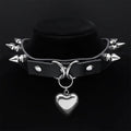 Moon Crescent Black Pendant Necklace — Stainless Steel