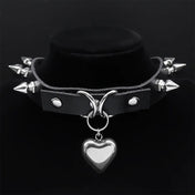 Moon Crescent Black Pendant Necklace — Stainless Steel