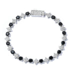 Black Star Tennis Bracelet Statement