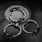 Gothic Eagle & Dragon Claw Beaded Bracelet — Stainless Steel