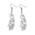 Gothic Star Silver Earrings Witchcraft Sun Palm