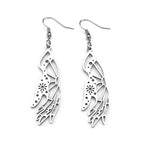 Gothic Star Silver Earrings Witchcraft Sun Palm
