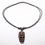 FX020 Ox bone carving necklace skull pendant Punk Choker Retro Jewelry Tribal style Imitation Yak Bone necklace Amulet