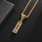 Zircon Long Pendant Necklace — Zinc Alloy