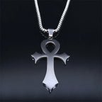 Gothic Ankh Cross Pendant Necklace — Stainless Steel